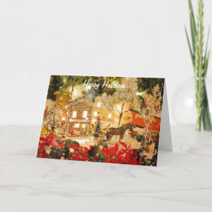 Christmas Village Winter Wonderland Greeting Card