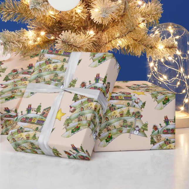 Christmas village  wrapping paper (Holidays)
