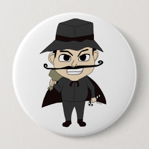 Christmas villain 10 cm round badge