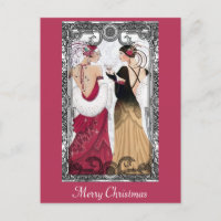 Christmas Vintage Art Deco Ladies