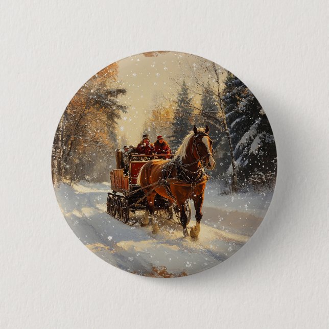 Christmas Vintage Button (Front)