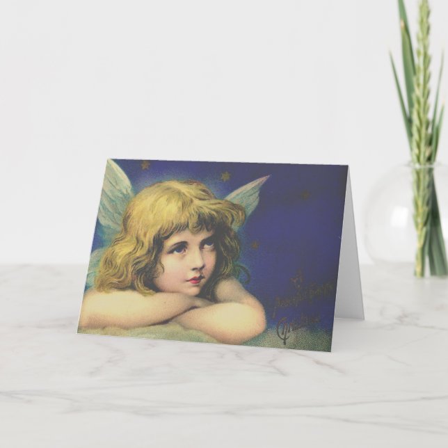 CHRISTMAS VINTAGE ILLUSTRATION Note Card (Front)