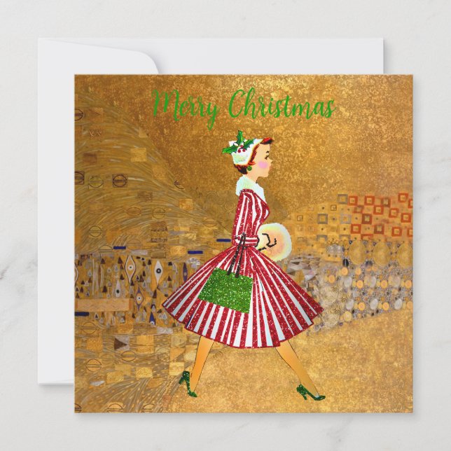 Christmas Vintage Lady Gold   (Front)