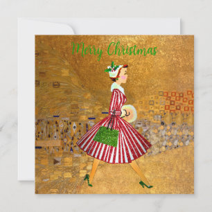 Christmas Vintage Lady Gold  