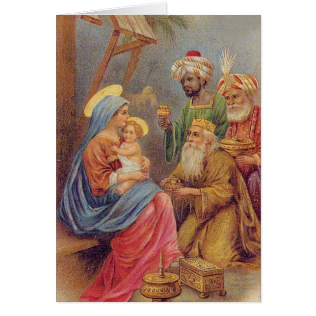 Christmas Vintage Nativity Jesus Illustration (Front)