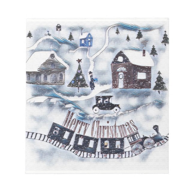 Christmas , Vintage Notepad (Front)