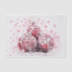 Christmas Vintage Ornaments and Snowflakes Tissue Paper
