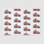 Christmas Vintage Red Truck Dogs on White Snow Tissue Paper<br><div class="desc">This retro themed holiday tissue paper features a pattern of vintage red trucks with Christmas trees and golden Labrador retriever dogs on a background of white with a sprinkling of snow. Use for gift wrap or for paper craft projects including decoupage. Truck art by world renowned artist Tim Coffey.</div>