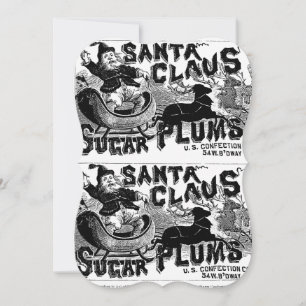 Christmas Vintage Santa Claus Flat Greeting Card
