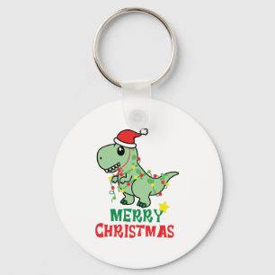 Christmas Vintage Santa Claus watercolor Holiday Key Ring