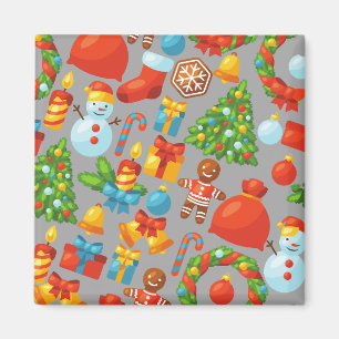 Christmas Vintage Santa Claus Watercolor Holiday   Magnet