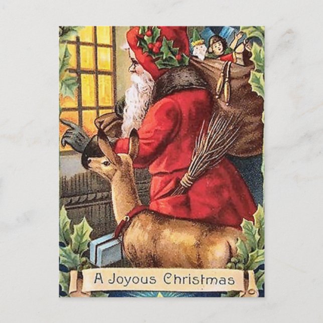 Christmas Vintage Santa postcard (Front)