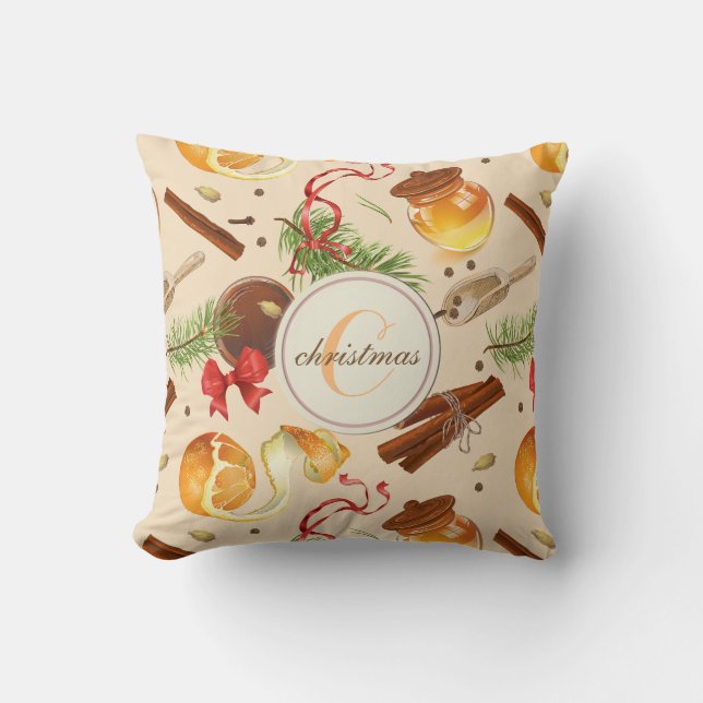 Christmas Vintage Scents Cushion (Front)