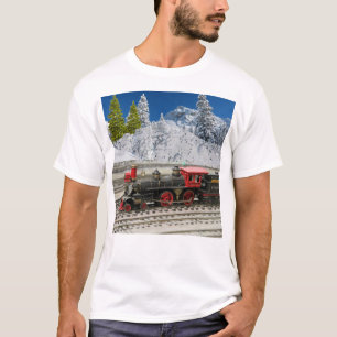 Christmas Vintage Train Mens T-Shirt