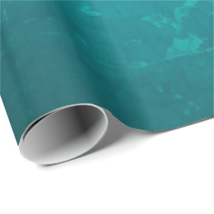 Christmas Vintage Trendy Blue Wrapping Paper