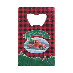 Christmas Vintage Truck Add Name