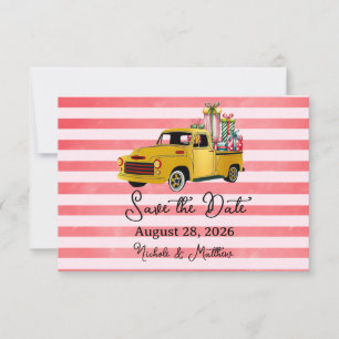 Christmas Vintage Truck Wedding Save The Date