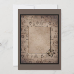 Christmas, Vintage, winter, holiday, retro, New ye Invitation