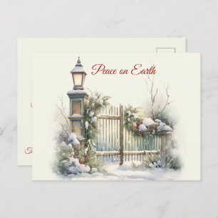 Christmas Vintage Winter Scene  Postcard