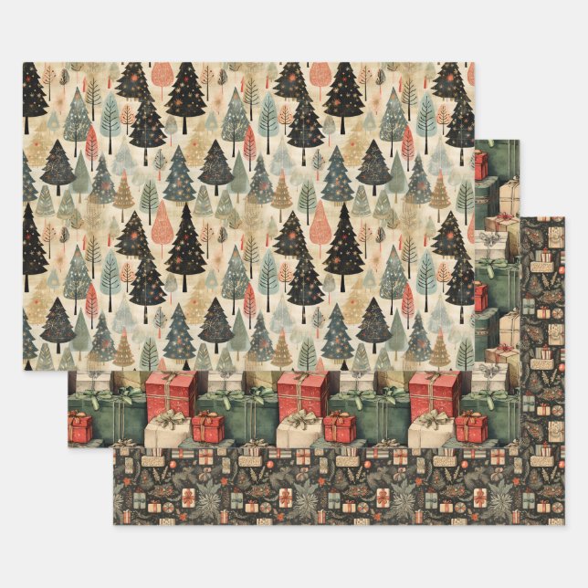 Christmas Vintage Wrapping Paper (Set)