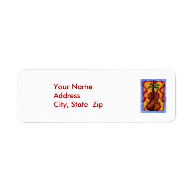 Christmas Violin - Address Labels (Front)