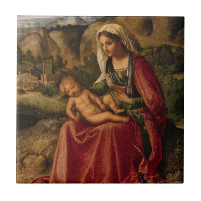 CHRISTMAS VIRGIN CERAMIC TILE (Front)