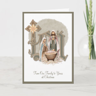 Christmas Virgin Mary Baby Jesus  Religious Card