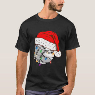 Christmas Volleyball Ball Santa Hat Funny Sport Xm T-Shirt