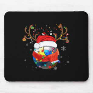 Christmas Volleyball Ball Santa Hat Xmas Pajama Ma Mouse Pad
