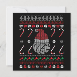 Christmas Volleyball Funny Sport Lover Xmas Gift Invitation