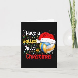 Christmas Volleyball Have A Volley Jolly Christmas Card