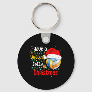 Christmas Volleyball Have A Volley Jolly Christmas Key Ring