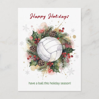 Christmas Volleyball Holiday Greeting Cards