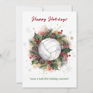 Christmas Volleyball Holiday Greeting Cards