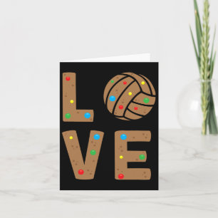 Christmas Volleyball Love Santa Claus Xmas Team Sp Card