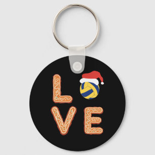Christmas Volleyball Love Santa Claus Xmas Team Sp Key Ring