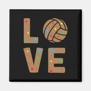 Christmas Volleyball Love Santa Claus Xmas Team Sp Magnet