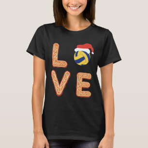 Christmas Volleyball Love Santa Claus Xmas Team Sp T-Shirt