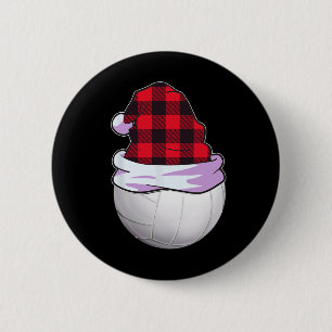 Christmas Volleyball Men Beach Volleyball Player G 6 Cm Round Badge