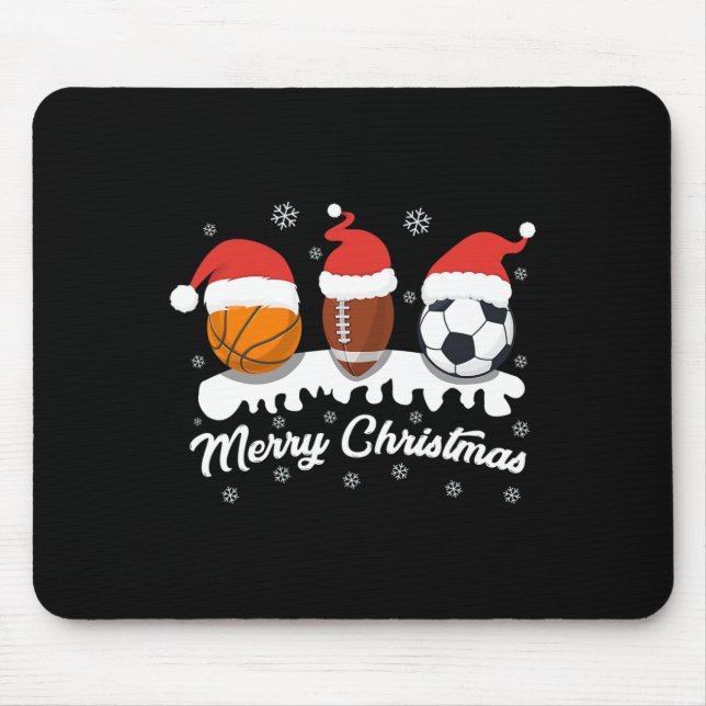 Christmas Volleyball Pajama Sports Buffalo Plaid L Mouse Pad (Front)