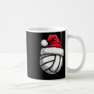 Christmas Volleyball Santa Hat 3  Coffee Mug