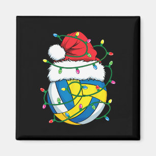 Christmas Volleyball Santa Hat Boys Girls Xmas Lig Magnet