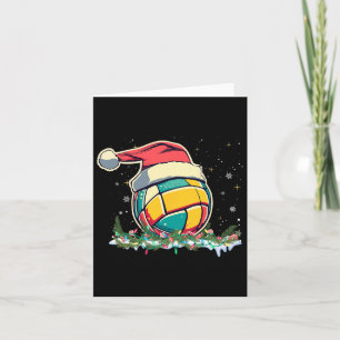 Christmas Volleyball With Santa For Kids Men Xmas Card