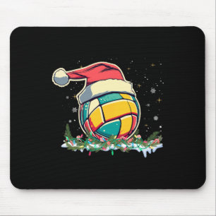 Christmas Volleyball With Santa For Kids Men Xmas Mouse Pad