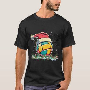 Christmas Volleyball With Santa For Kids Men Xmas  T-Shirt