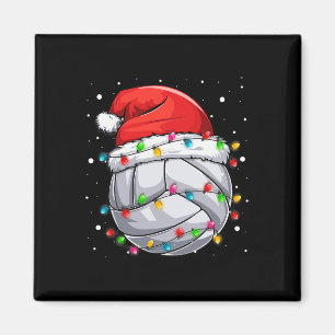 Christmas Volleyball Xmas Santa Sports Hat Ball Ki Magnet