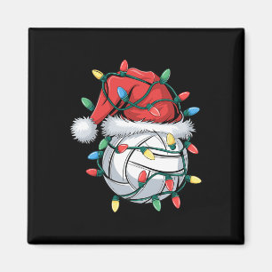 Christmas Volleyball Xmas Santa Sports Hat Ball Ki Magnet