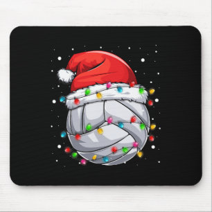 Christmas Volleyball Xmas Santa Sports Hat Ball Ki Mouse Pad