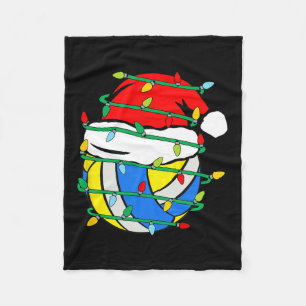 Christmas Volleyball Xmas Santa Sports Kids Boys M Fleece Blanket