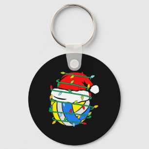 Christmas Volleyball Xmas Santa Sports Kids Boys M Key Ring